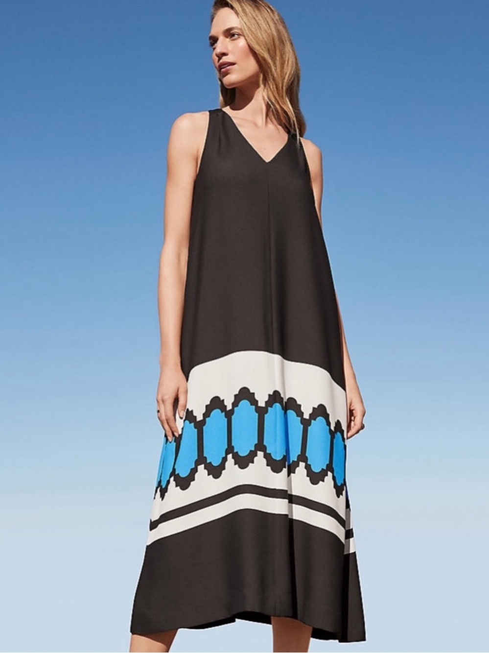 NWT Ann Taylor Geo Print Midi Dress